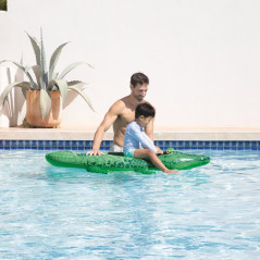 Saltea gonflabila copii, forma Crocodil, maner ergonomic sustinere, PVC rezistent, 168x86 cm