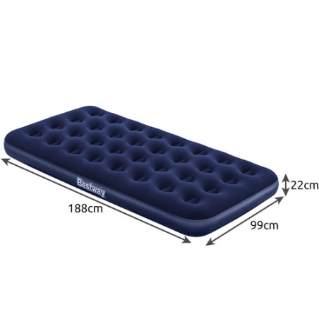 Saltea gonflabila 188x99x22 cm, capacitate maxima 150 kg, supapa scurgere, PVC, vascoza, albastru marin