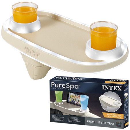 Suport bauturi si tableta/telefon, pentru piscina SPA, iluminat LED, 45x26x16 cm