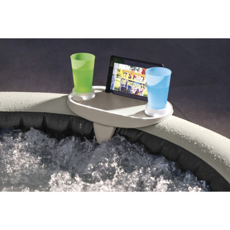 Suport bauturi si tableta/telefon, pentru piscina SPA, iluminat LED, 45x26x16 cm