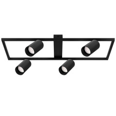 Lampa LED GU10 Bumo, de tavan, 4 spoturi, stil industrial, 600x200x170 mm