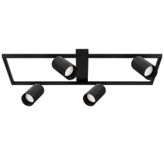 Lampa LED GU10 Bumo, de tavan, 4 spoturi, stil industrial, 600x200x170 mm