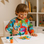 Sort de pictura, impermeabil, pentru copii 1-3 ani, maneca cu manseta elastica, imprimeu colorat, 51 x 40 cm Sort de pictura, impermeabil, pentru copii 1-3 ani, maneca cu manseta elastica, imprimeu colorat, 51 x 40 cm