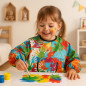 Sort de pictura, impermeabil, pentru copii 1-3 ani, maneca cu manseta elastica, imprimeu colorat, 51 x 40 cm Sort de pictura, impermeabil, pentru copii 1-3 ani, maneca cu manseta elastica, imprimeu colorat, 51 x 40 cm