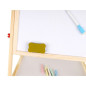 Tabla magnetica cu 2 fete, socotitoare, suport si accesorii, 32 x 41 x 67 cm, cadru din lemn