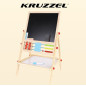 Tabla magnetica cu 2 fete, socotitoare, suport si accesorii, 32 x 41 x 67 cm, cadru din lemn