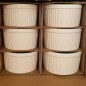 Set 6 vase ramekin, boluri termorezistente, ceramica, 200 ml, 9x4.6 cm