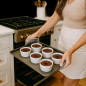 Set 6 vase ramekin, boluri termorezistente, ceramica, 200 ml, 9x4.6 cm