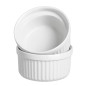 Set 6 vase ramekin, boluri termorezistente, ceramica, 200 ml, 9x4.6 cm