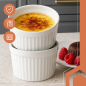 Set 6 vase ramekin, boluri termorezistente, ceramica, 200 ml, 9x4.6 cm