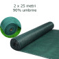 Plasa de umbrire 90%, 2x25 metri, stabilizata UV, anti-vant, HDPE Plasa de umbrire 90%, 2x25 metri, stabilizata UV, anti-vant, HDPE