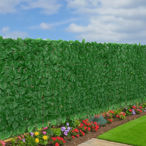Panou Artificial Terasa balcon 50x500 Cm Frunze Ornamentale Verzi Panou Artificial Terasa balcon 50x500 Cm Frunze Ornamentale Verzi