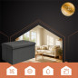 Taburet cu spatiu depozitare, capacitate 54 litri, catifea neagra, 60x30x30 cm Taburet cu spatiu depozitare, capacitate 54 litri, catifea neagra, 60x30x30 cm