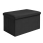 Taburet cu spatiu depozitare, capacitate 54 litri, catifea neagra, 60x30x30 cm Taburet cu spatiu depozitare, capacitate 54 litri, catifea neagra, 60x30x30 cm