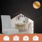 Set 6 huse scaun, catifea gri, fixare cu benzi elastice, lavabile la masina, 65x40x35 cm Set 6 huse scaun, catifea gri, fixare cu benzi elastice, lavabile la masina, 65x40x35 cm