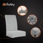 Set 6 huse scaun, catifea gri, fixare cu benzi elastice, lavabile la masina, 65x40x35 cm Set 6 huse scaun, catifea gri, fixare cu benzi elastice, lavabile la masina, 65x40x35 cm