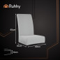 Set 6 huse scaun, catifea gri, fixare cu benzi elastice, lavabile la masina, 65x40x35 cm Set 6 huse scaun, catifea gri, fixare cu benzi elastice, lavabile la masina, 65x40x35 cm