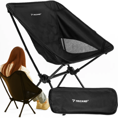 Scaun pliabil de camping, forma ergonomica, maxim 120 kg, husa transport, 30x36x62 cm