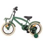 Bicicleta copii, roti ajutatoare, 14 inch, otel, frane V-Brake, suport fata, jante aluminiu, verde, RESIGILAT