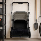 Colector manual de frunze si iarba, reglabil pe inaltime, capacitate sac 100 l, 2 roti, 90x136x67 cm