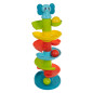 Pista cu bile pentru bebelusi, tobogan spiralat multicolor, inaltime 48 cm, 6 bile