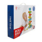 Pista cu bile pentru bebelusi, tobogan spiralat multicolor, inaltime 48 cm, 6 bile