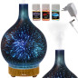 Umidificator aer cu ultrasunete, difuzor aromaterapie, lampa ambientala 7 culori, 200 ml Umidificator aer cu ultrasunete, difuzor aromaterapie, lampa ambientala 7 culori, 200 ml