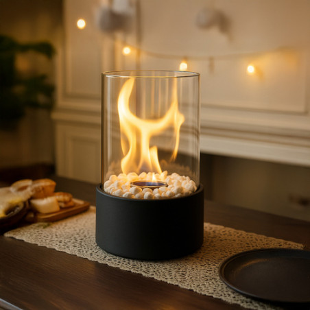 Biosemineu decorativ, fara fum, cu biocombustibil, timp ardere 60 de minute, 28x16 cm