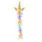 Costum unicorn 3 piese, pentru fete, 130-140 cm, rochita, bentita cu corn, aripi, multicolor