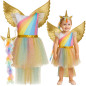 Costum unicorn, 3 piese pentru fetite 4-6 ani, 110-116 cm, multicolor