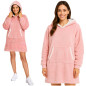 Hanorac tip patura XXL, cu gluga si buzunar, oversize, material moale, roz