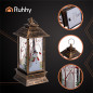 Felinar decorativ LED, 2W, decor Craciun, lumina alb cald, 12.5x5.3x5.3 cm