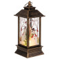 Felinar decorativ LED, 2W, decor Craciun, lumina alb cald, 12.5x5.3x5.3 cm