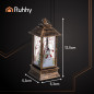 Felinar decorativ LED, 2W, decor Craciun, lumina alb cald, 12.5x5.3x5.3 cm
