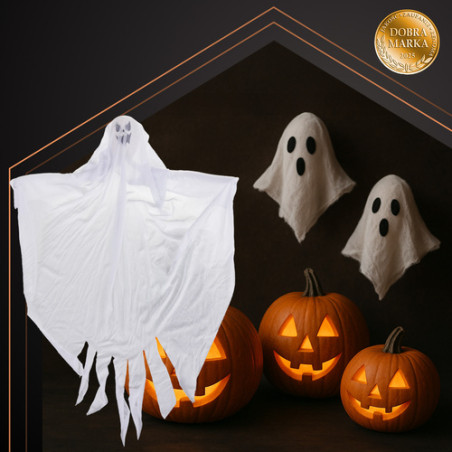 Set 3 fantome suspendate pentru decor Halloween, inaltime 75 cm, pentru interior si exterior