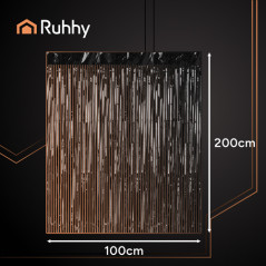 Perdea decorativa autoadeziva pentru fundal foto, efecte stralucitor, 100 x 200 cm, neagra