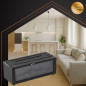 Difuzor aromaterapie si umidificator, tip semnieu, flacara decorativa, rezervor 150 ml, timer, 10W, 26x10x9.5 cm