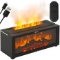 Difuzor aromaterapie si umidificator, tip semnieu, flacara decorativa, rezervor 150 ml, timer, 10W, 26x10x9.5 cm