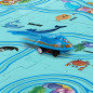 Puzzle educational tip pista, 3 vehicule cu baterii, indicatoare rutiere, autocolante