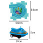 Puzzle educational tip pista, 3 vehicule cu baterii, indicatoare rutiere, autocolante