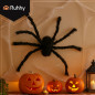 Paianjen artificial pentru decor de Halloween, picioare flexibile, ochi rosii, 50x50 cm, negru