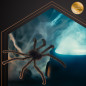 Paianjen artificial pentru decor de Halloween, picioare flexibile, ochi rosii, 50x50 cm, negru