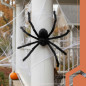 Paianjen artificial pentru decor de Halloween, picioare flexibile, ochi rosii, 50x50 cm, negru