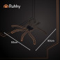 Paianjen artificial pentru decor de Halloween, picioare flexibile, ochi rosii, 50x50 cm, negru