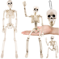 Decoratiune Halloween, schelet suspendat, oase mobile, inaltime 40 cm, alb