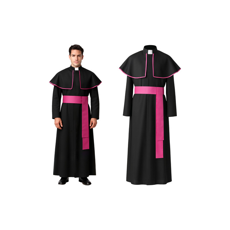 Costum episcop, marime XL/XXL, pentru Halloween, talie 52-56 cm, lungime totala 147 cm