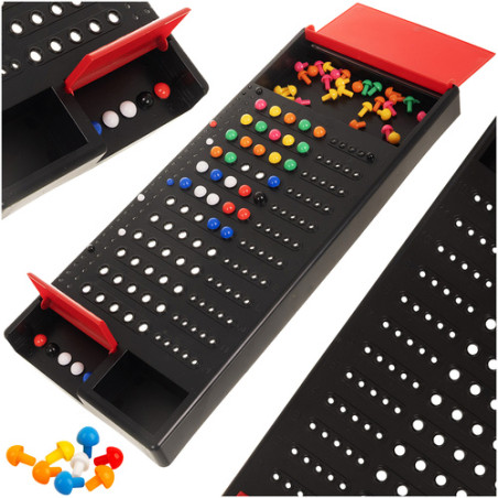 Joc de logica pentru copii, 108 pini de cod, 6 culori, board joc, 35x16 cm
