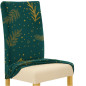 Set 6 huse pentru scaun, model de Craciun, material elastic verde, 65x35x40 cm Set 6 huse pentru scaun, model de Craciun, material elastic verde, 65x35x40 cm