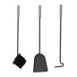 Accesorii semineu, set 3 ustensile, suport depozitare inclus, otel Accesorii semineu, set 3 ustensile, suport depozitare inclus, otel