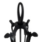 Set 4 accesorii pentru semineu, aspect vintage, suport depozitare, lungime ustensile 42 cm, otel